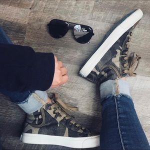 Camo high top sneakers